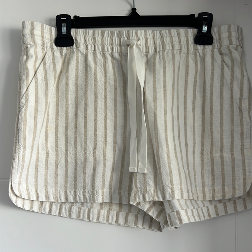 J crew Striped Shorts in linen size M